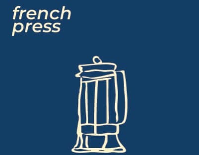 Brewing-method card: french press