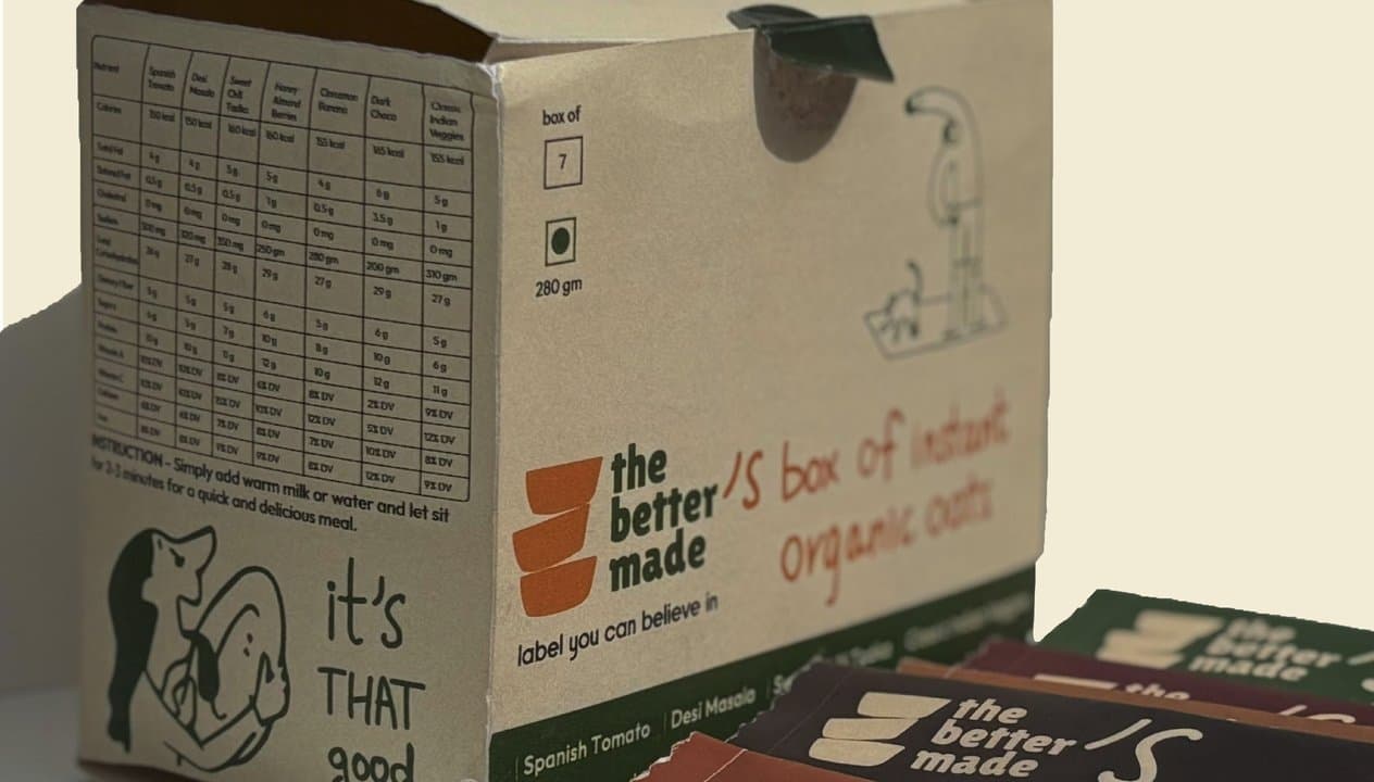 The box with sachets beside it, its front reading “it’s THAT good”